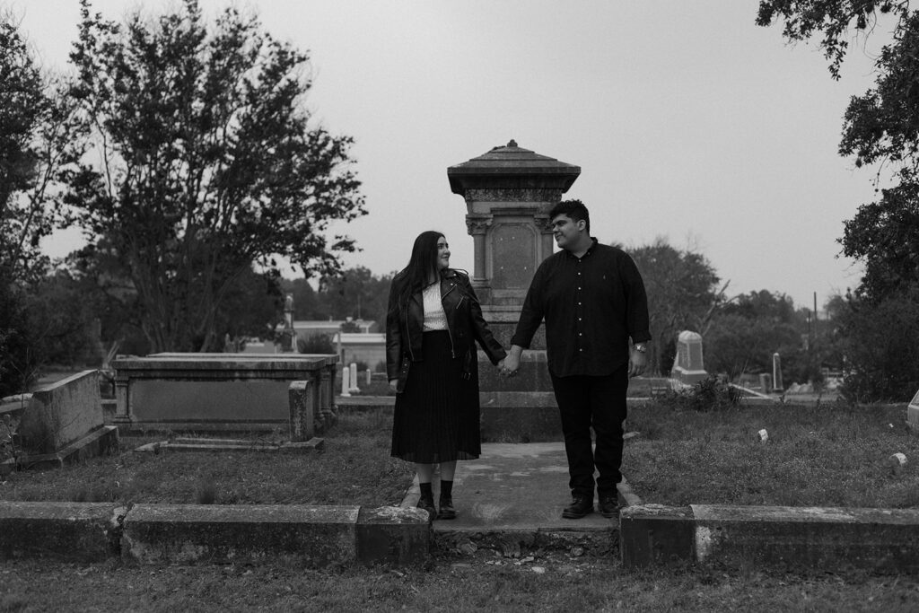 moody cemetery engagement session