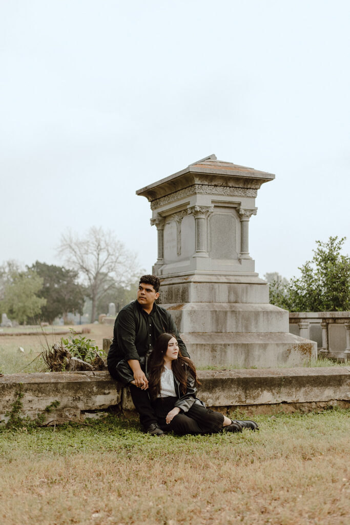 moody cemetery engagement session