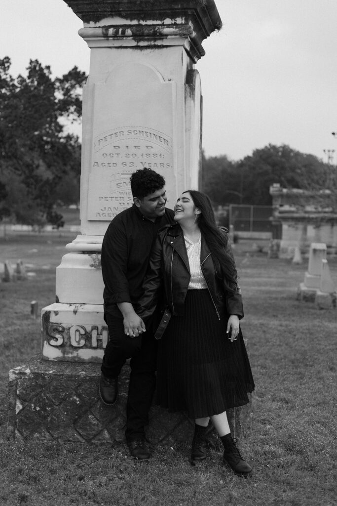 moody cemetery engagement session