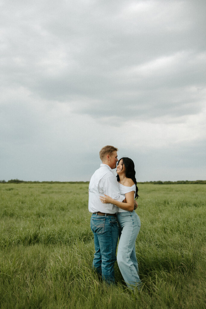 rainy summer engagement session