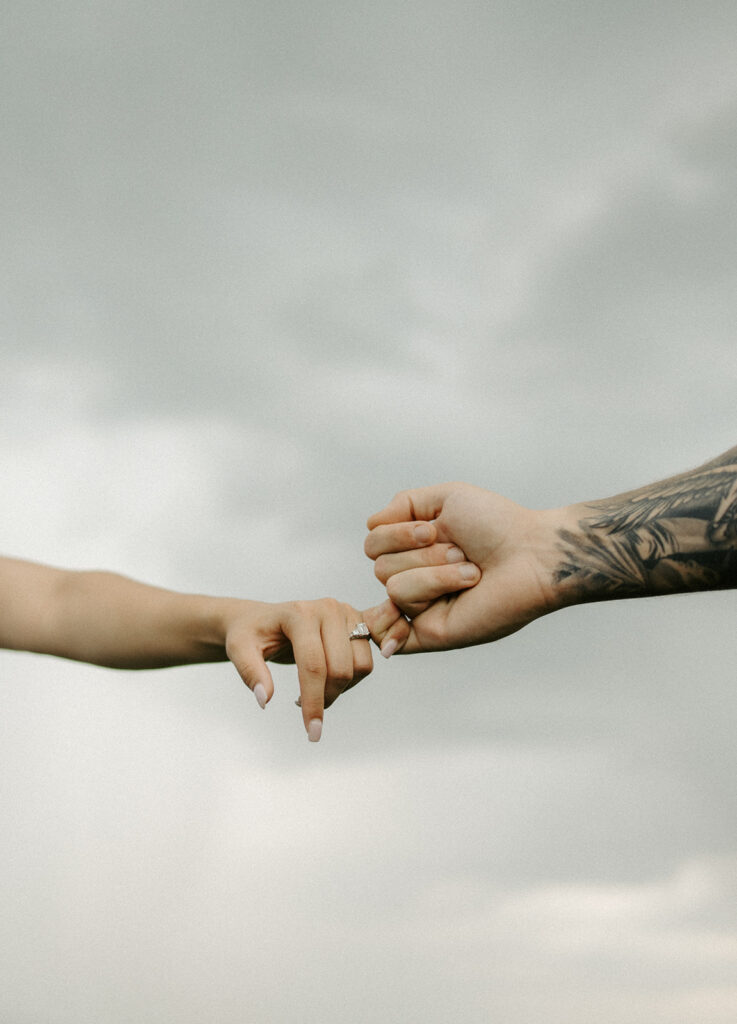 rainy summer engagement session