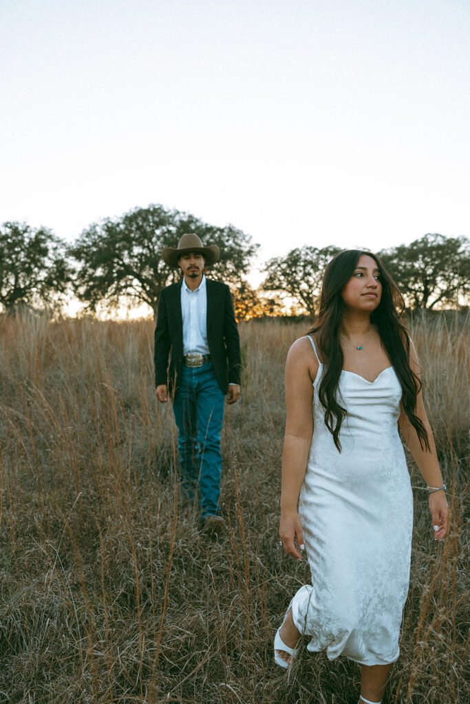 hill country engagement photos at joshua springs preserve