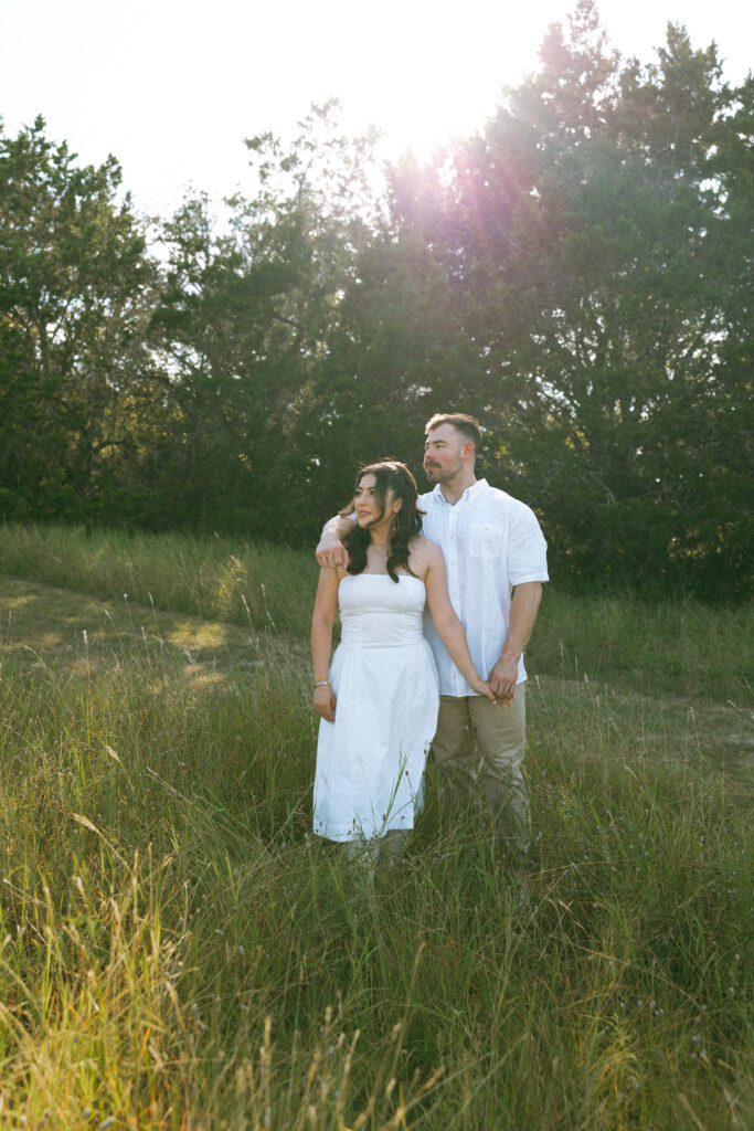 hill country engagement photos at joshua springs preserve