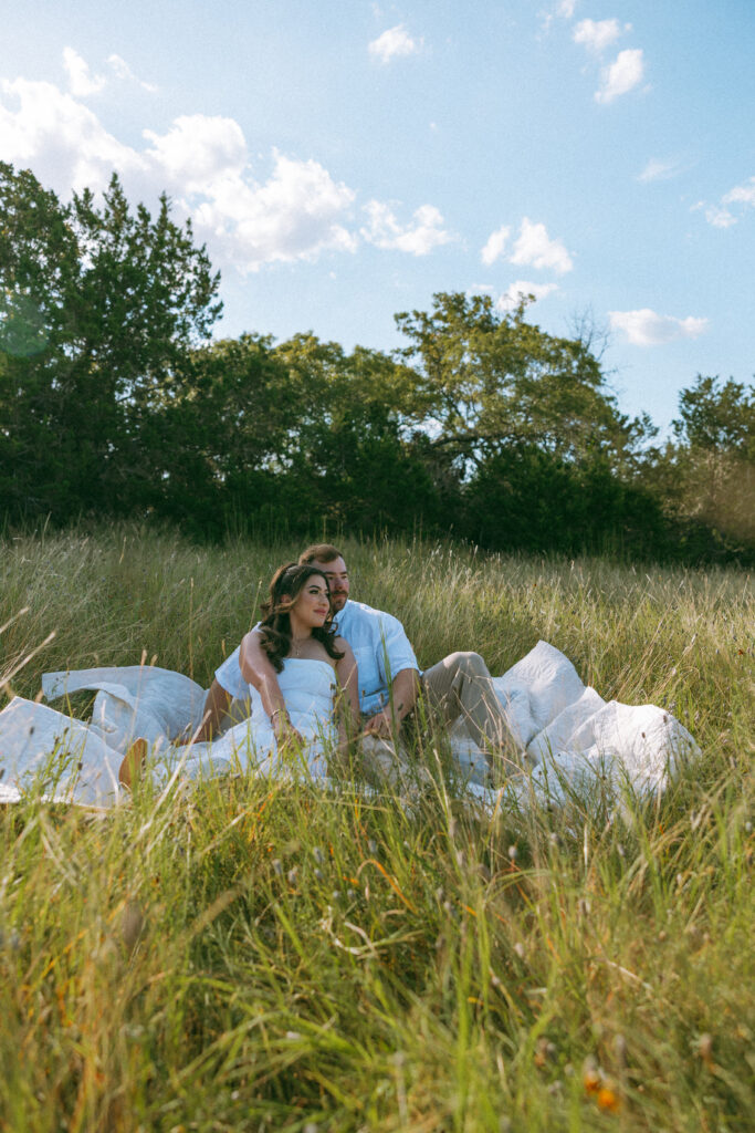 hill country engagement photos at joshua springs preserve